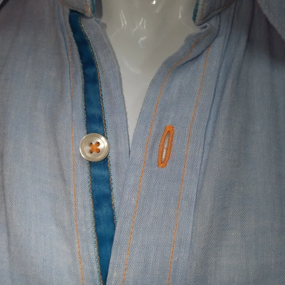 💥Clearance💥 Arnold Zimberg Linen and Cotton Shirt, M - Picture 4 of 11